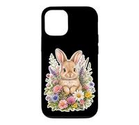 Bunny Rabbit Wildflower Cozy Floral Case for iPhone 12/12 Pro