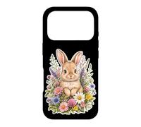 Bunny Rabbit Wildflower Cozy Floral Case for iPhone 17 Pro