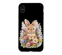 Bunny Rabbit Wildflower Cozy Floral Case for iPhone XS Max