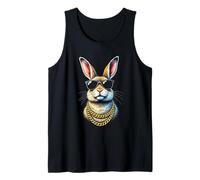 Bunny Rabbit With Sunglasses, Funny Rebel Boss Hip Easter Tank Top