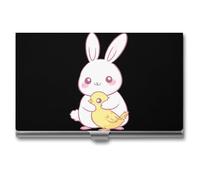 Bunny Rabbits Chick Chicken Business Card Holder Slim Case Metal
