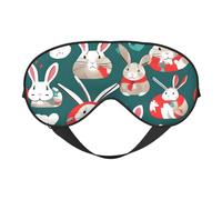 Bunny Rabbits Print Comfortable Sleep Eye Mask Men Women Lightweight Travel Nap Meditation Yoga Work