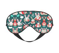 Bunny Rabbits Print Soft Eye Mask â€“ Comfortable Sleep, Blocks Light, Full Eye Coverage, Ideal for Travel, Meditation