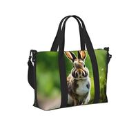 Bunny Rabbits Print Travel Hand Bag for Women Men Lightweight Foldable Business Weekend Trip Camping