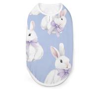 Bunny Rabbits Purple Bow Pet Vest Tank Top Clothes Breathable Costume for Dog Cat Puppy
