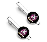 Bunny Rabbits Thunder Oh My Gyatt Silver Tie Clip Long Styles Necktie Clip Tie Bar for Business Wedding Graduation
