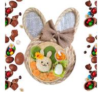 Bunny Rattan Serving Tablet - Easter Hunks - Forming Bowl, Decorative Lettuce Plates Woven with Service Shells | Creative Spring Screen Service Positas for Month