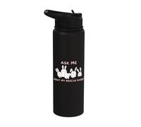 Bunny Rescue, Ask Me About My Rescue Rabbit Stainless Steel Insulated Water Bottle
