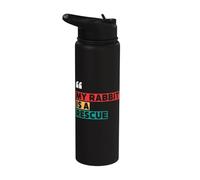 Bunny Rescue, My Rabbit is A Rescue Stainless Steel Insulated Water Bottle