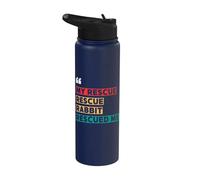 Bunny Rescue, My Rescue Rescue Rabbit Rescued Me Stainless Steel Insulated Water Bottle