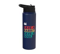 Bunny Rescue, Save A Rabbit Save a Soul Stainless Steel Insulated Water Bottle