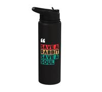 Bunny Rescue, Save A Rabbit Save a Soul Stainless Steel Insulated Water Bottle