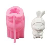 Bunny Sculpture Silicone Mold for Epoxy Resin Home Decor Animal Figurine Mold Silicone Soap Making Food Grade