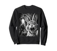 Bunny Selfie Bigfoot UFO Easter Day Rabbit Funny Sasquatch Sweatshirt
