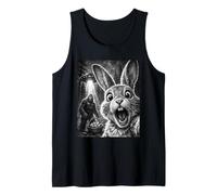 Bunny Selfie Bigfoot UFO Easter Day Rabbit Funny Sasquatch Tank Top