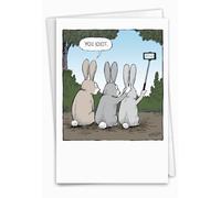 Bunny Selfies: Hysterical Birthday Greeting Card Perfect For the Practical Joke Gone Wrong, with Envelope. C2750BDG