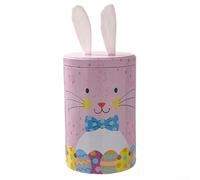 Bunny-Shaped Iron Decorative Box for Easter, Candy, Chocolate and Small Treasures Storage, Blue, Green, Pink or Purple(pink)