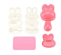 Bunny Shaped Rice Ball Mould, Rice Ball Mold Non Stick Sushi Making Kit Rabbit Sushi Bento Mold Including Rice Ball Machine Milkshake and Bunny Shape Sushi Mold for Kids Beginners DIY Tools