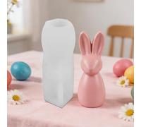 Bunny Silicone Candle Mold - 11.6x4.3cm Flexible Casting Tool, Easy Release Cute Mold, Heat Safe Silicone, | DIY Home Resin Soap Cake Pudding Candy Plaster Craft Candle Making Projects