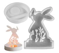 Bunny Silicone Candle Mold - Easter Bunny Silicone Mold | Cute Easter Bunny Kiss Butterfly Mold | Easter Bunny Candle Holder Molds, Silicone Molds