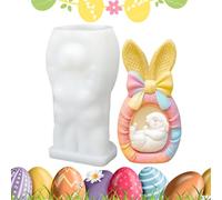 Bunny Silicone Mold - 3D Bunny Easy Release Mould - Soap Mold | for Easter Crafting Cake Resin Casting Soap Candle Chocolate Candy Home Decor