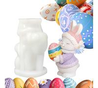 Bunny Silicone Mold | 3D Effortless Rabbits Resin Reusable Aromatherapy Figurine - Time-Saving Silicone Easter Bunny Molds | for Birthday Offices Room Desktop Weekday School Dormitory Apartment