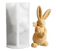 Bunny Silicone Mold - 4.69 Inches Craft Casting Mold | Easter Decor Making - Flexible Siliconemold for Plaster Epoxy Concrete Projects Creates Detailed Bunny Ornaments for Home Decoration Crafting