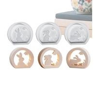 Bunny Silicone Mold | Easy Release Reusable Cute DIY - Spring Rabbit Desk Decor Wax Molds | for Resin Epoxy Wax Plaster Spring Holiday Home Decor Candle Holder Arts & Crafts