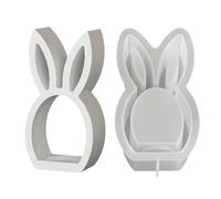 Bunny Silicone Mold - Flexible Easy Release Holiday Casting Mould | Easter Casting Mold - Plaster Epoxy Wax Clay DIY Craft Tool for Home Room Decor Handmade Projects