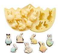 Bunny Silicone Mold for Chocolate Candy Making - 6 Cavity Food Grade Rabbit Mold for Baby Food, Baking Decorations, DIY Crafts - Heat Resistant, Easy Release