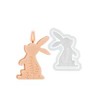 Bunny Silicone Mold - Multi-Purpose Handmade Easy Release Mould - Spring Easter Bunny Mold - for Christmas Halloween Valentine's Day Holiday Birthday Wedding Party Dessert Candles
