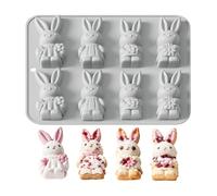 Bunny Silicone Mold - Non-Stick and Heat Resistant - Silicone Chocolate Mold | Cake, Ice, Soap, Candle, Cookies, Dessert, Candle, Man, Candy, Chocolate Mold