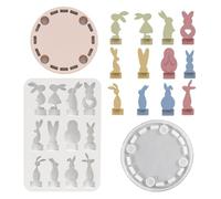 Bunny Silicone Mould - Epoxy Resin Casting Mould, Non-Stick Votive Candle Holder Mould | Silicone Unique Festive Ambience Decoration Mould, Candle Holder - Craft Tools for Soap Soy - Wax Resin