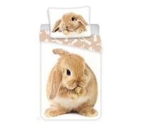 Brown Bunny Rabbit Duvet Cover 100% Cotton
