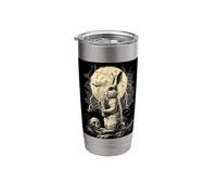 Bunny Skull Goth Moon Men Black Gothic Women Skull Rabbit Stainless Steel Insulated Tumbler