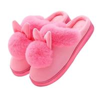 Bunny Slippers for Adults,Womens Mens Cute Rabbit Ear Plush Slippers House Non Slip Fluffy Bunny Slipper Indoor Warm Plush Animal Shoes winter indoor warm home slipper animal rabbit shoes