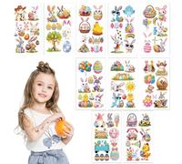 Bunny Spring Holiday Themed Stickers - Easter Stickers Tattoo, Easter Tattoo, Girls Decals | Temporary for Kids, Eggs Temporary Stickers for Kids Boys Girls