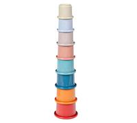 Bunny Stacking Cups - Interactive Foraging Toy, Eight Piece Nesting Set Multicoloured, Thirty Five Centimetres + Slow Feeder, Durable Food Grade PP Material, For Rabbits And Small Animals