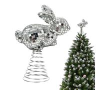 Bunny Statue, Cool Mirror Reflective Sculpture Statue Decor, Cute Disco Bunny Decoration Sculpture, for Office Tabletop Desk Trees Wedding Easter Party Festivals Celebrations