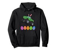 Bunny T-Rex Monster Truck Jumping Easter Eggs Toddler Kid Pullover Hoodie