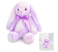 Bunny Teddy Plush Toy, Soft Purple Tie-Dye Rabbit, Cuddly Easter Bunny Gift, Flopsy Bunny Stuffed Animal, Premium Quality Rabbit Teddy