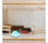 Bunny Toilet Tray - Leakproof Rabbitt Litter Pan, Detachable Mesh Grate, Heavy Duty High Back Guard | Odor Control Easy Cleaning Durablee Plasticc Design For Cage Training Pets Including Guinea Pig