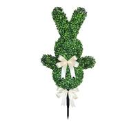Bunny Topiary - Artificial Boxwood , 35.4 Inch Decorative Plant, Green Outdoor | Spring Holiday Decoration for Home, Office, Garden, Patio, Lawn, Backyard