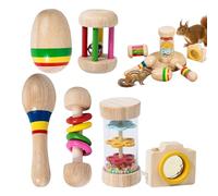 Bunny Toys-6pcs Rabbit Toys, Rabbit Indoor Toys | Long Lasting Fun Colorful 6x Wooden Rabbit Concentrate Toy, Cute Hamster Chewing for Chewing Resistant Cute Hamsters