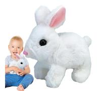 Bunny Toys Interactive Walking Talking Jumping Plush Rabbit Educational Play Companion Cute Easter Theme Soft Stuffed Animal Battery Powered Fun Learning Toy Gift For Kids Holiday Entertainme