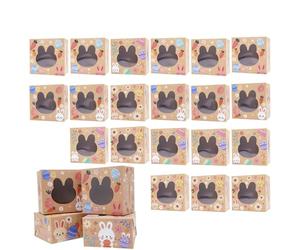 Bunny Treat Boxes, Festive Easter Gift Containers, Clear Window Candy Holders for Extra Capacity, Seasonal Party Packaging with Cute Style, Lightweight Favor Boxes with Playful Design