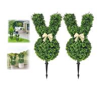 Bunny Tree Easter Decor Rabbit Topiary Artificial Topiary Tree Green Fake Easter Rabbit Plant for Porch Decoration Outdoor/Indoor (73cm, 2 Pcs)