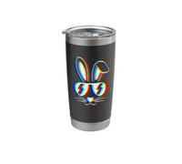 Bunny Trippy Vaporwave Easter Techno Rave EDM Music Party Stainless Steel Insulated Tumbler