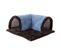 Bunny Tunnel Bed - Folding Round Frame, Multi-layer Fabric Rest Room, Hidden Access Point to Secret Path, Thickened Plush Insulation Wall | Squirrel House for Ferrets and