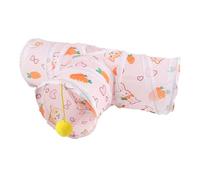 Bunny Tunnel - Encourages Digging Behavior - Foldable Profile Polyester Fabric 16cm Diameter + 46cm Length Internal Steel Wire Frame | Rabbit and Guinea Pig Play